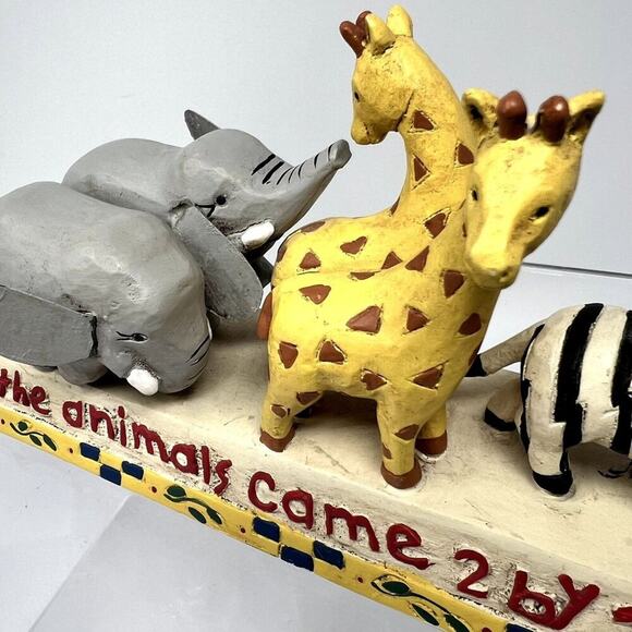 Noah's Ark Wood Figurine Animals Came 2 x 2 Midwest Cannon Falls Decor Nursery - Picture 8 of 9